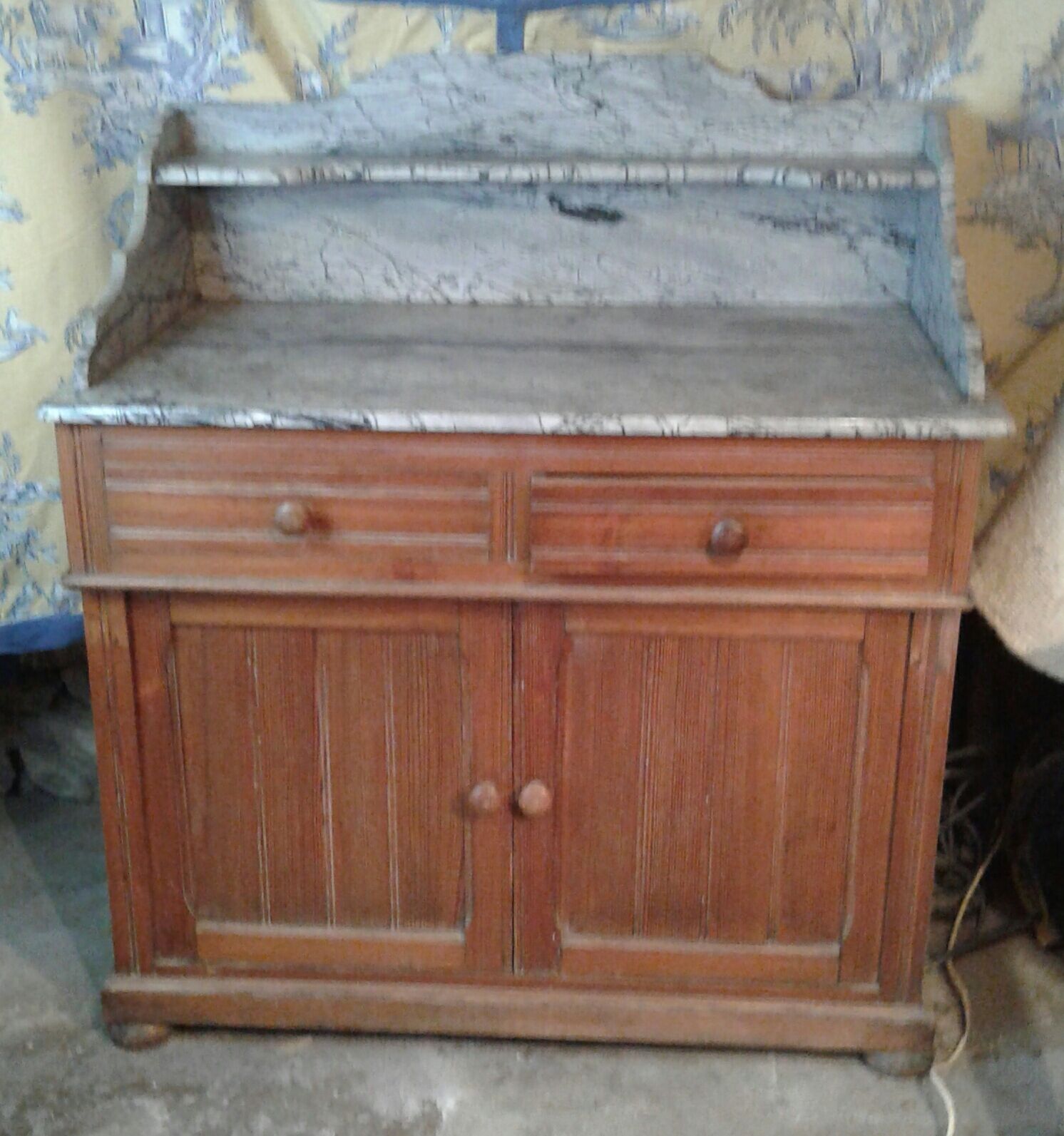 Bathroom furniture with marble