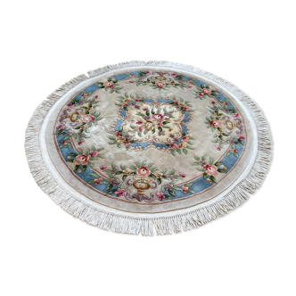 Vintage Chinese carpet round diam 180cm