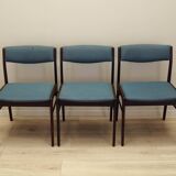 Set of three rosewood chairs, Danish design, 1970s, production: Denmark