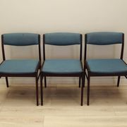 Set of three rosewood chairs, Danish design, 1970s, production: Denmark