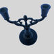 Art deco danish two-armed candleholder by Just Andersen in Disko Metal