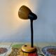 Vintage orange painted metal desk lamp