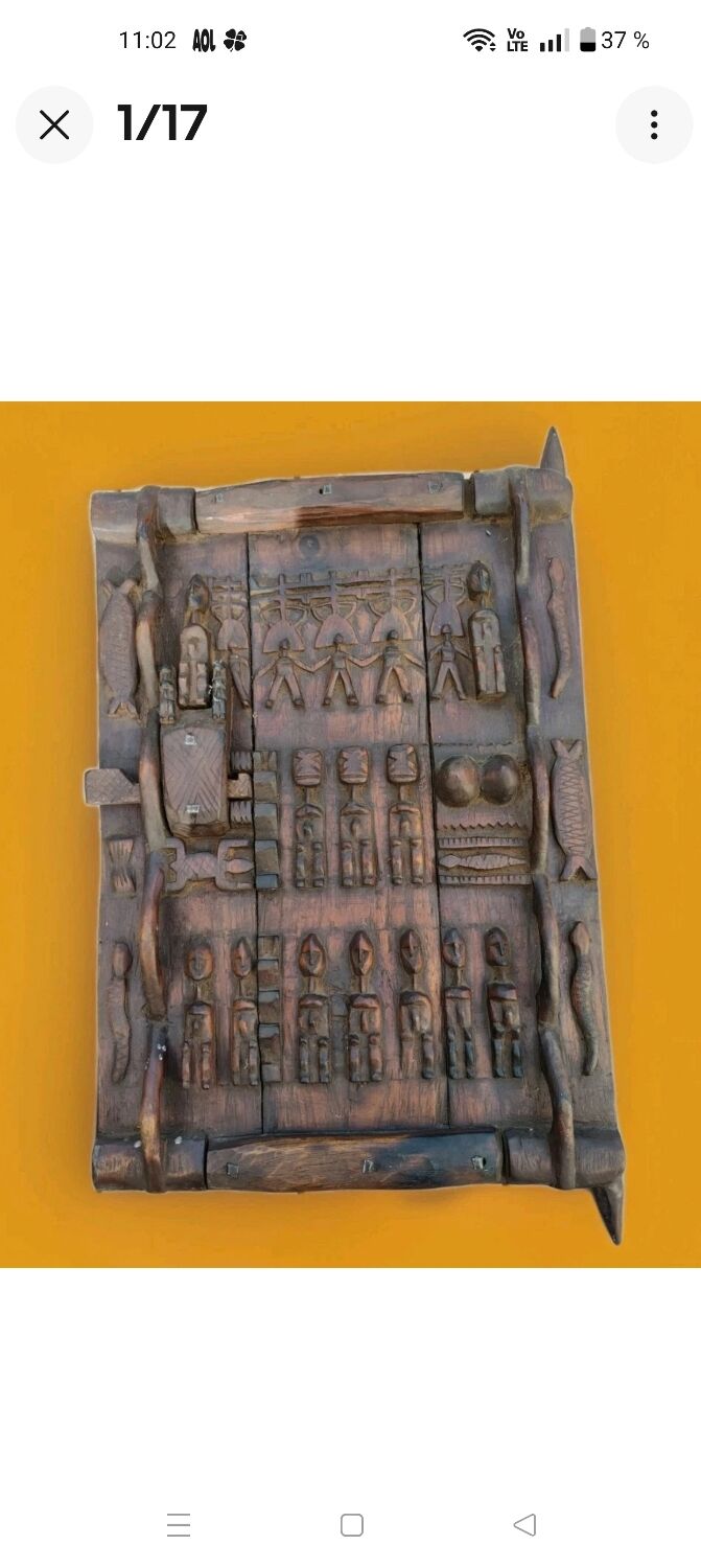 Dogon Mali Granary Door Sculpture African Art