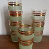 6 vintage glasses