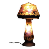 Gallé Tip Glass Paste Mushroom Lamp