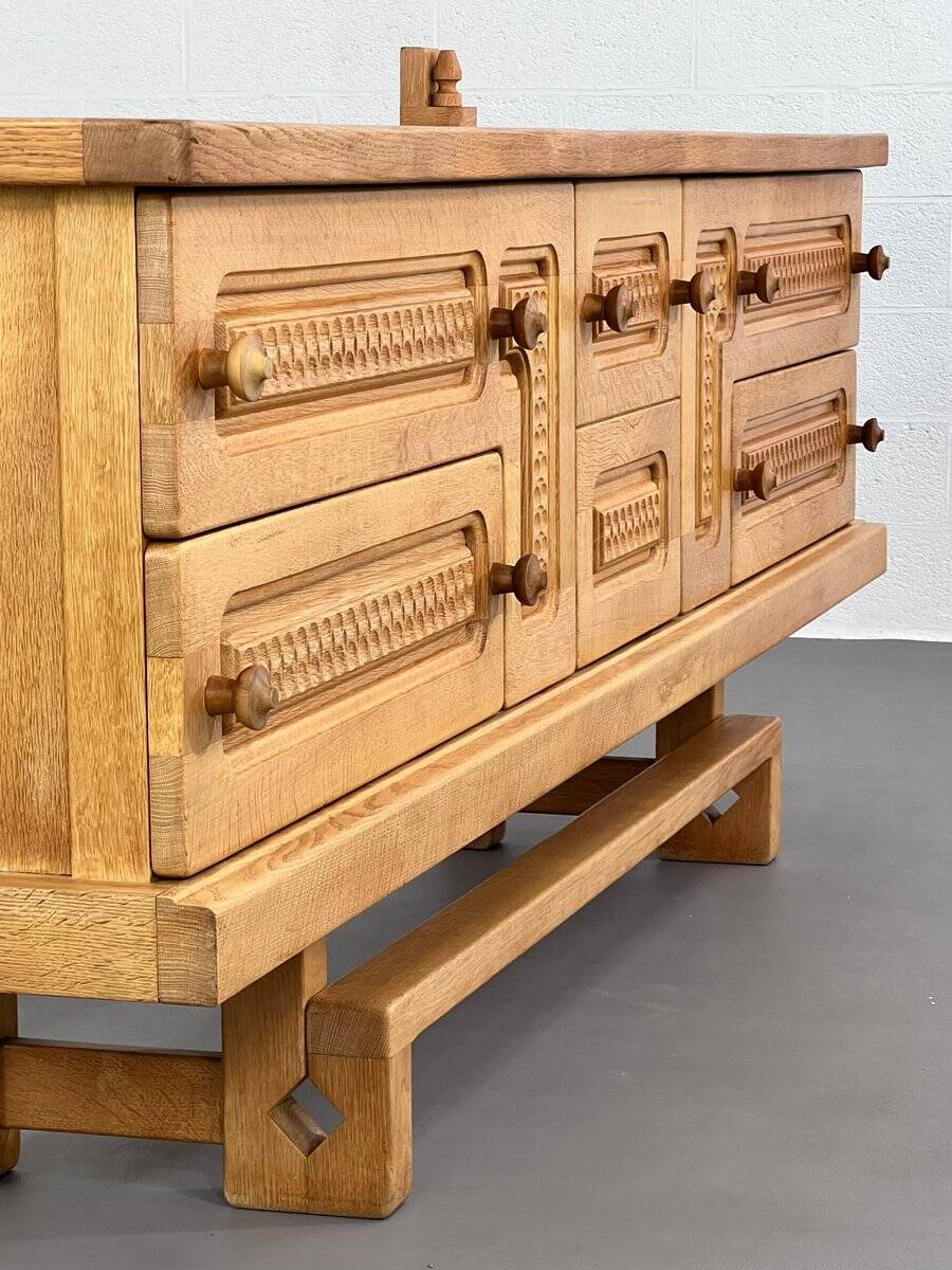 Vintage Oak Sideboard by Guillerme and Chambron for Your Home, 1960s