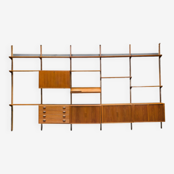 Danish Wall Unit System by Kai Kristiansen for FM Furniture, 1960s, Set of 22