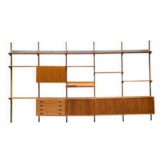 Danish Wall Unit System by Kai Kristiansen for FM Furniture, 1960s, Set of 22
