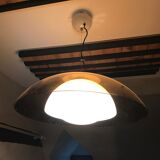 Brown smoked plexiglass hanging lamp by Harvey Guzzini