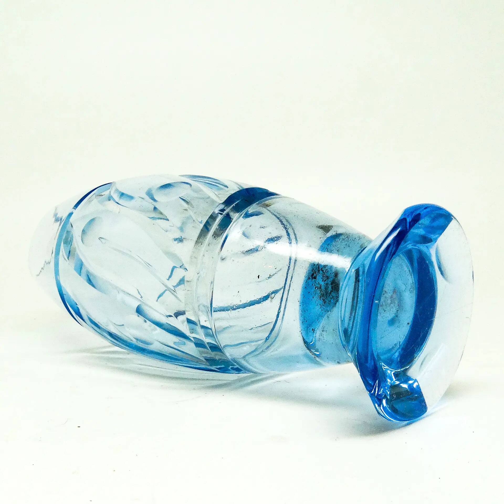 Mid-century modern vase, crystal, Czechoslovakia, 1950s