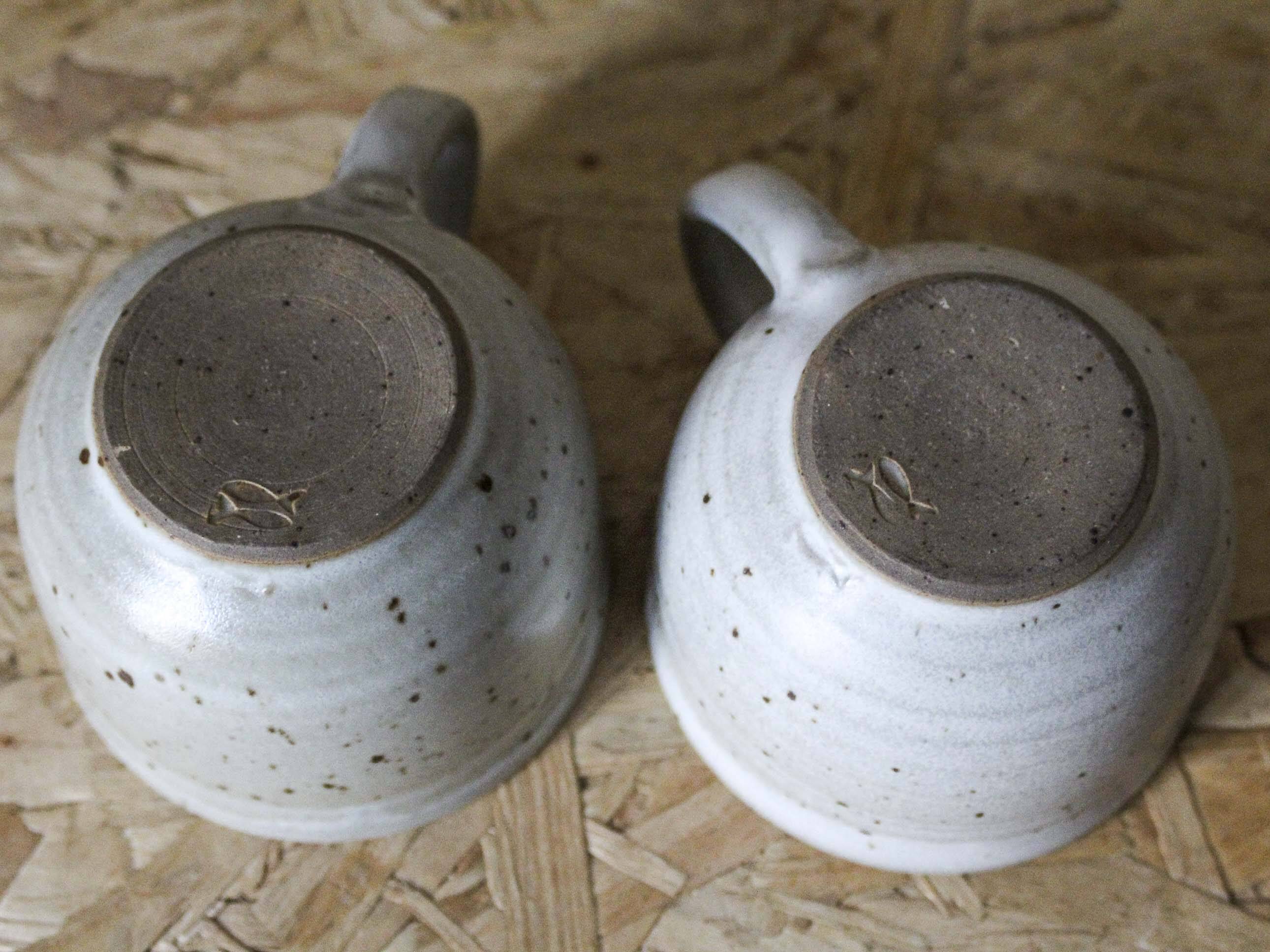 2 Gérald Pott enameled ceramic cups