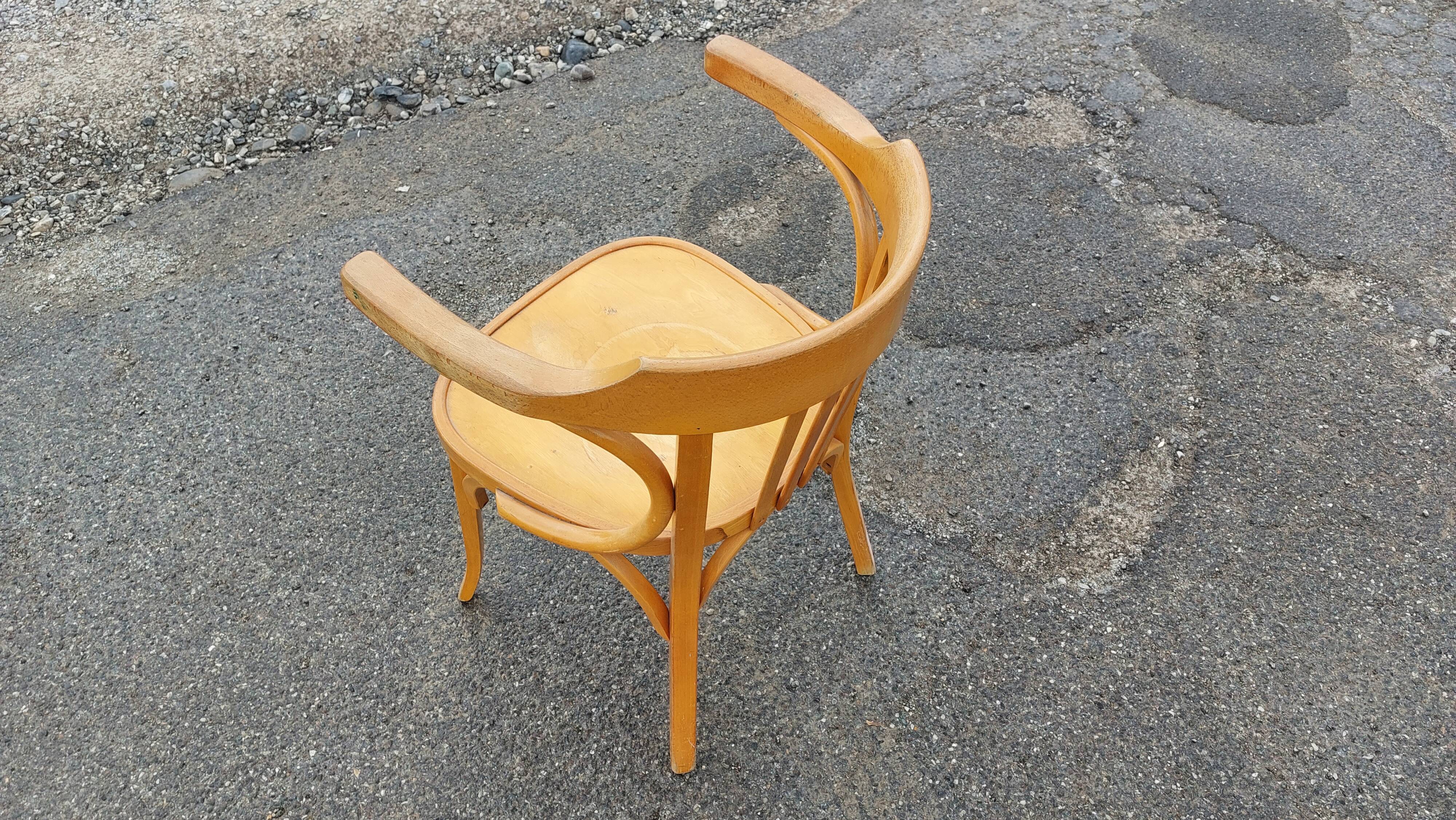 Baumann armchair N°21 in blond beech - 60s