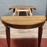 Art Deco period extending table in walnut