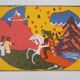 Vassily kandinsky : cavalier onirique - gravure sur bois