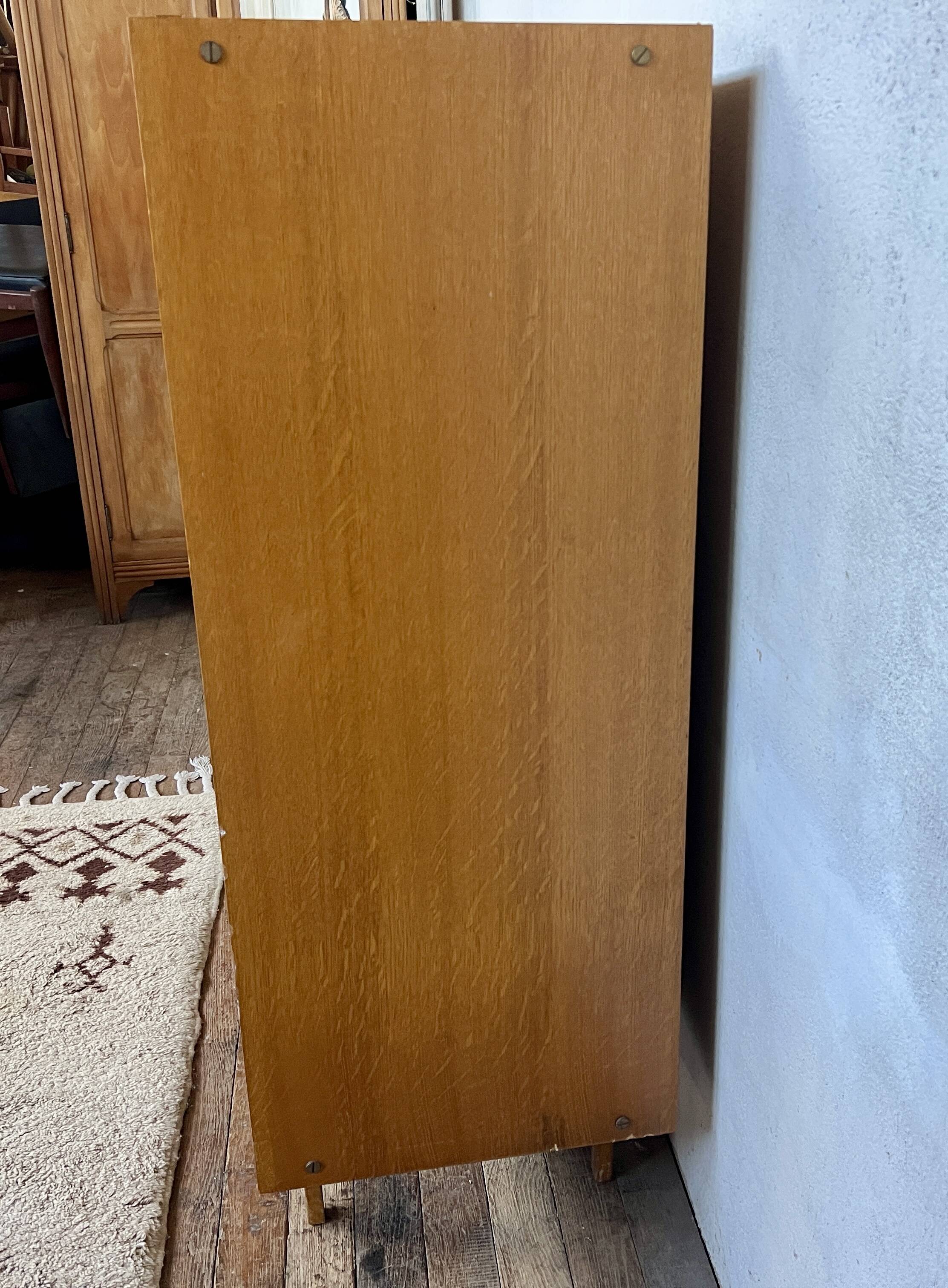 🌿 Vintage wood & cane wardrobe – Scandinavian style ✨