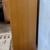 🌿 Vintage wood & cane wardrobe – Scandinavian style ✨