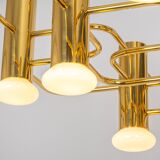 Mid-century chandelier designed by Sciolari, 1970s.