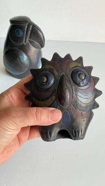 Oiseaux céramique artisanale vintage