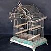 Bird cage in wire mesh of the 19th century