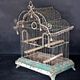 Cage à oiseaux en treillis métallique du XIXe siècle