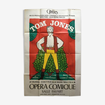 Affiche Yves Faucheur  Tom Jones opéra comique 1979