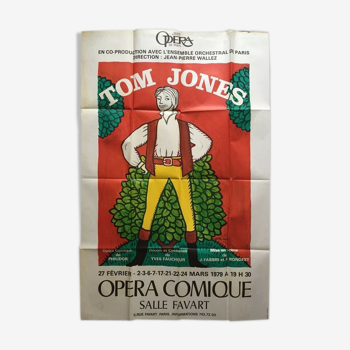 Poster Yves Faucheur - Tom Jones, Comedy Opera - 1979