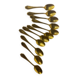 12 small silver-gilt spoons