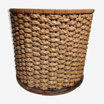 Vintage woven fiber basket