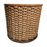 Vintage woven fiber basket