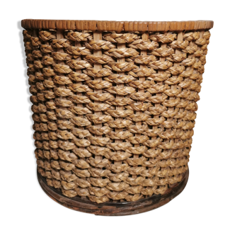 Vintage woven fiber basket