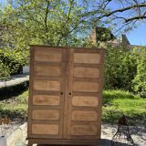 Renovated antique wooden wardrobe