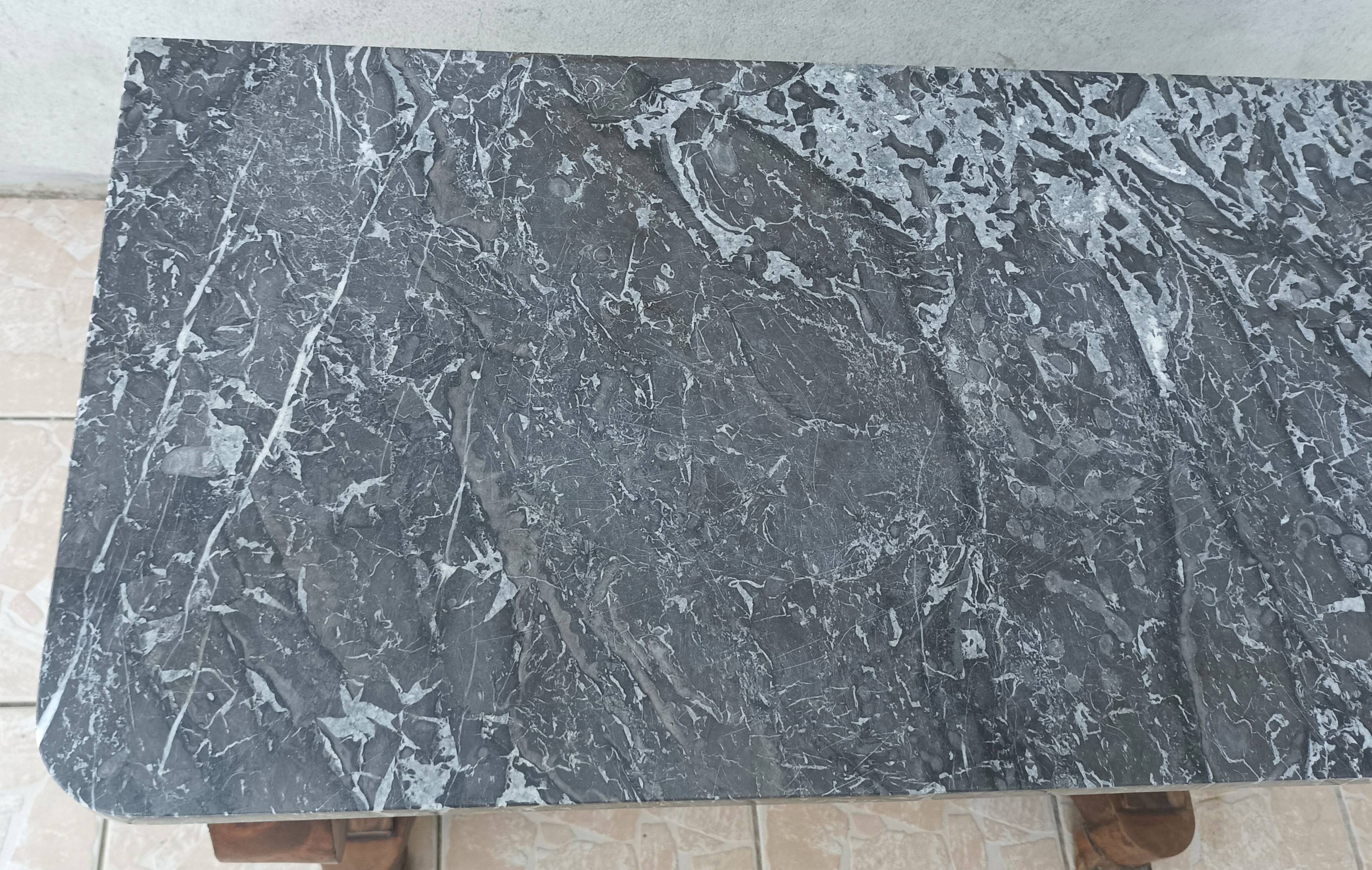 Restoration period mahogany console table