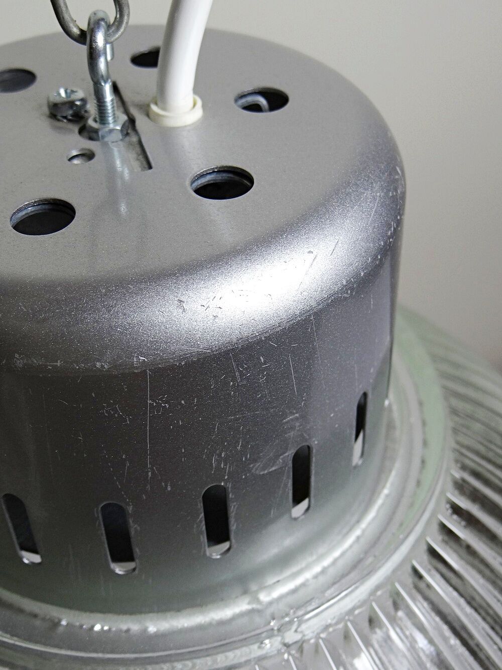 Industrial suspension in prismatic glass type Holophane, Thorn, 1998