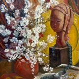 Still life with African sculpture