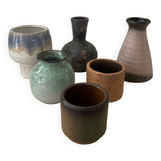 Série de 6 vases miniatures vintage
