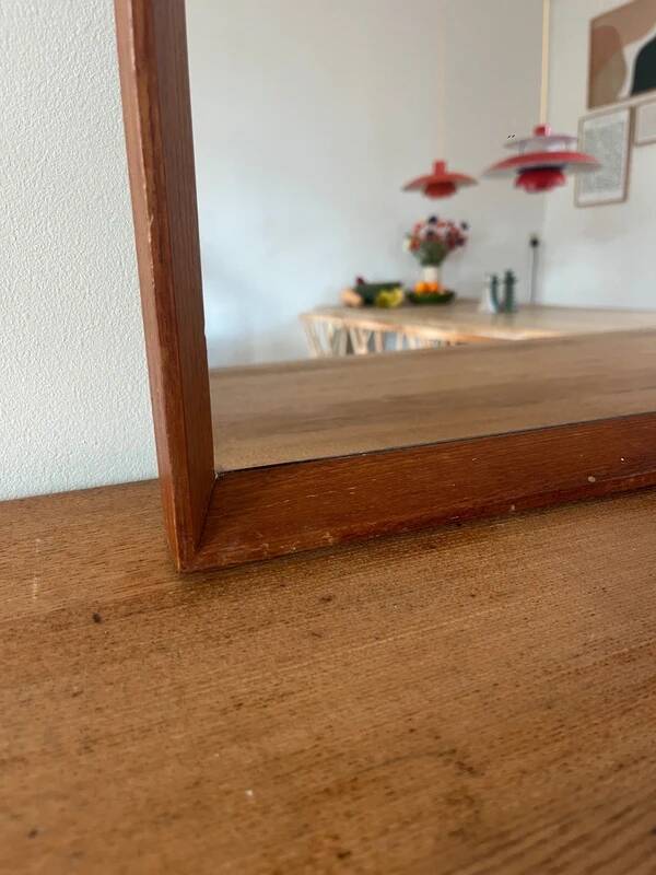 Vintage Danish teak mirror