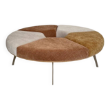 Postmodern Rondell Round Sofa in Velvet Fabric, 1980s