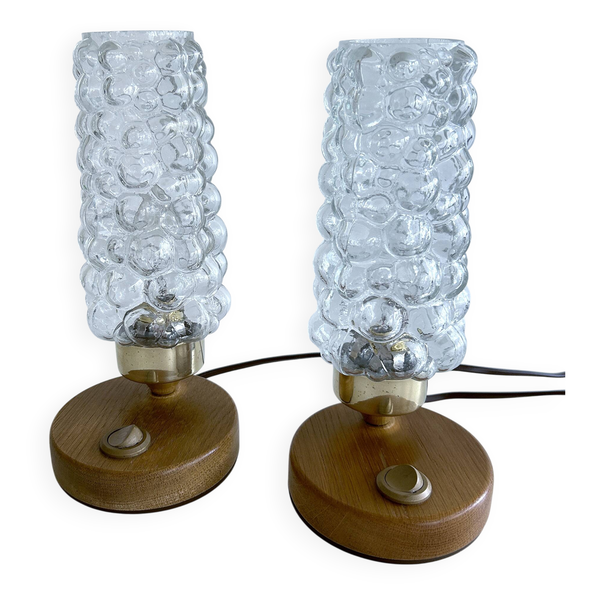 Pair Bubble Glass Scandinavian lights