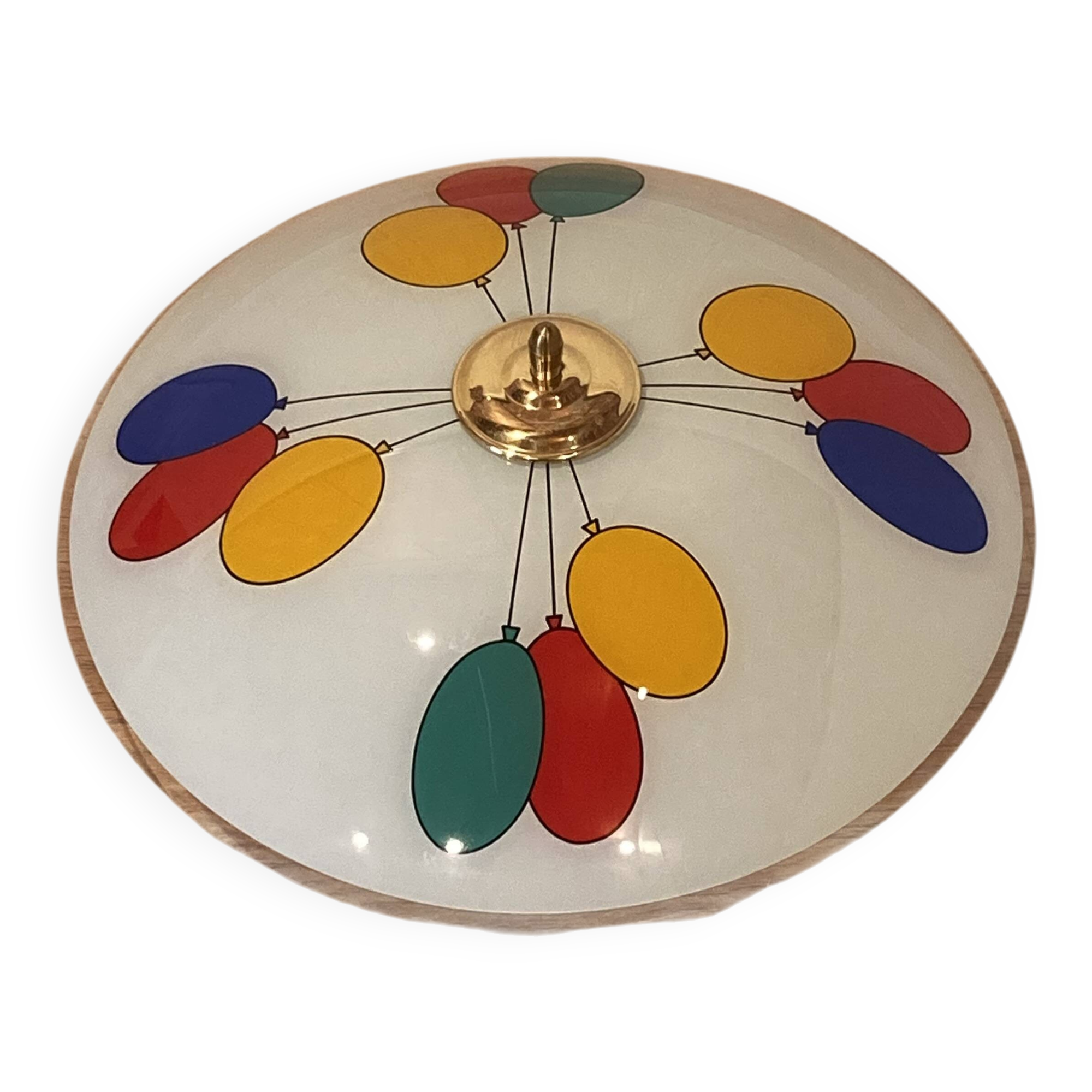 Large glass wall light, Scandinavian design, 1950s.