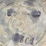 Vase coloquinte art deco in stoneware signed primavera n° 3501