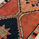 3x9 Somon Red & Dark Blue Hallway Runner Rug