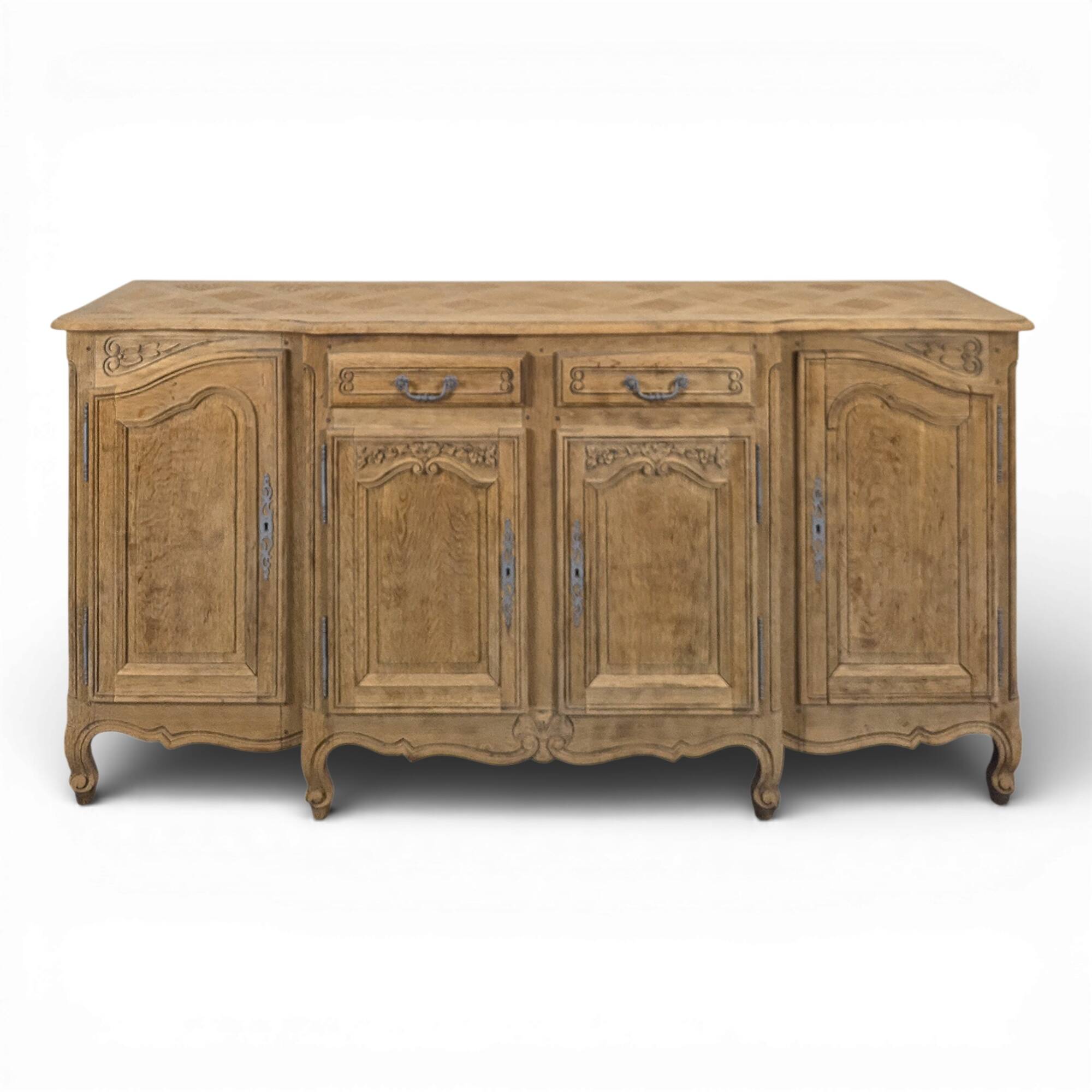Striped oak buffet in Louis XV style