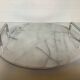 Marble dish with chrome metal handles