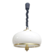 Adjustable White Opaline Glass and Golden Brass Adjustable Lamp, Italy, 197