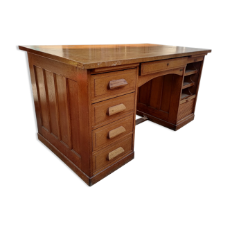 Old oak desk. De dietrich and Cie. 1950