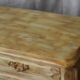 Commode ancienne patinée beige