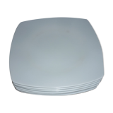 Very large white plates, 3 lots of 2