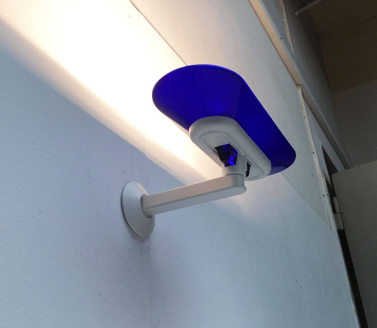 White vintage wall sconces Jill by Perry King, S. Miranda, G. Arnaldi for Arteluce, set of 2.