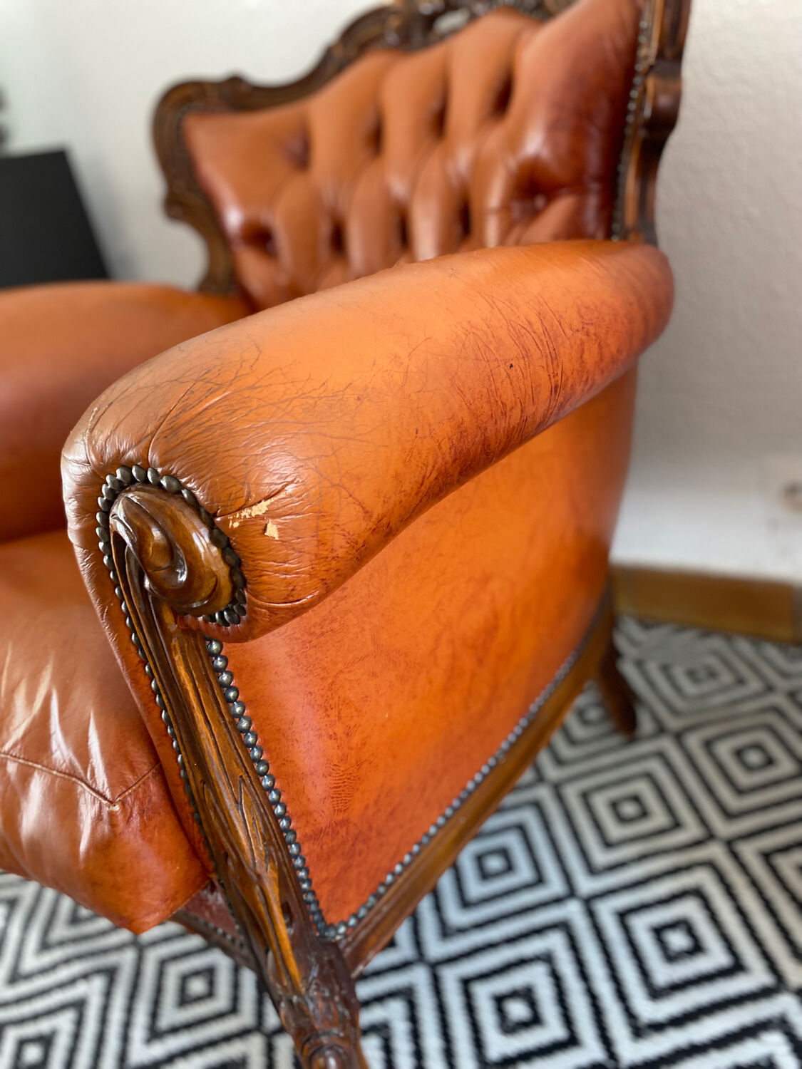 Chesterfield baroque armchairs