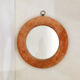 Miroir cadre velours rose 24cm